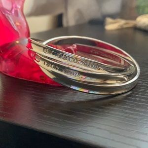 Tiffany&Co sterling silver interlocking bracelet